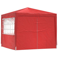 Produktbild för Partytält Röd 250 x 250 x 240 cm PE och stål