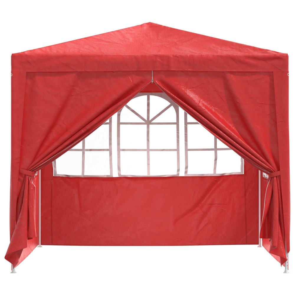 Produktbild för Partytält Röd 250 x 250 x 240 cm PE och stål