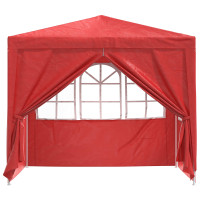 Produktbild för Partytält Röd 250 x 250 x 240 cm PE och stål