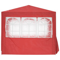 Produktbild för Partytält Röd 250 x 250 x 240 cm PE och stål