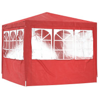 Produktbild för Partytält Röd 250 x 250 x 240 cm PE och stål
