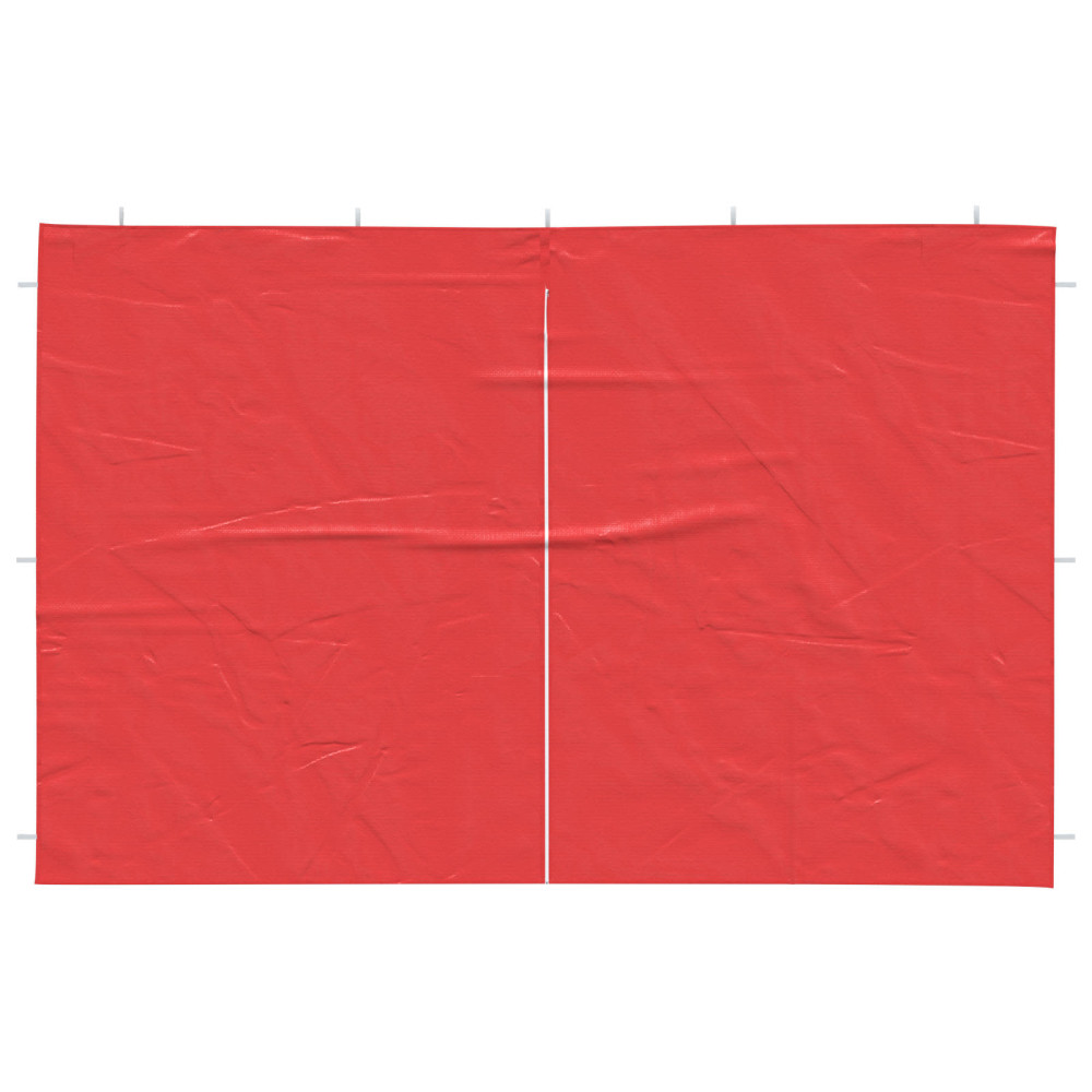 Produktbild för Partytältvägg 2 pcs Röd 300 x 195 cm PE och stål
