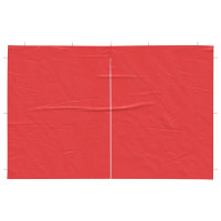 Produktbild för Partytältvägg 2 pcs Röd 300 x 195 cm PE och stål