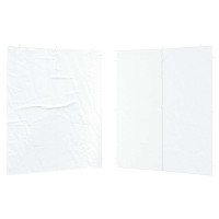Produktbild för Partytältvägg 2 pcs Vit 200 x 195 cm PE och stål
