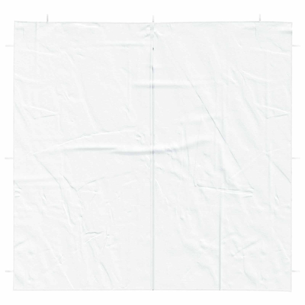 Produktbild för Partytältvägg 2 pcs Vit 200 x 195 cm PE och stål