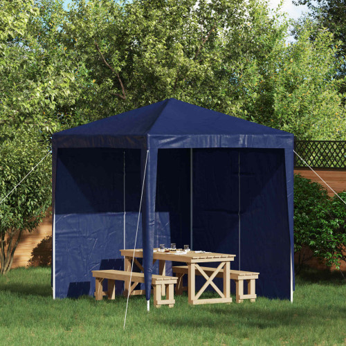 vidaXL Partytältvägg 2 pcs Blå 200 x 195 cm PE och stål