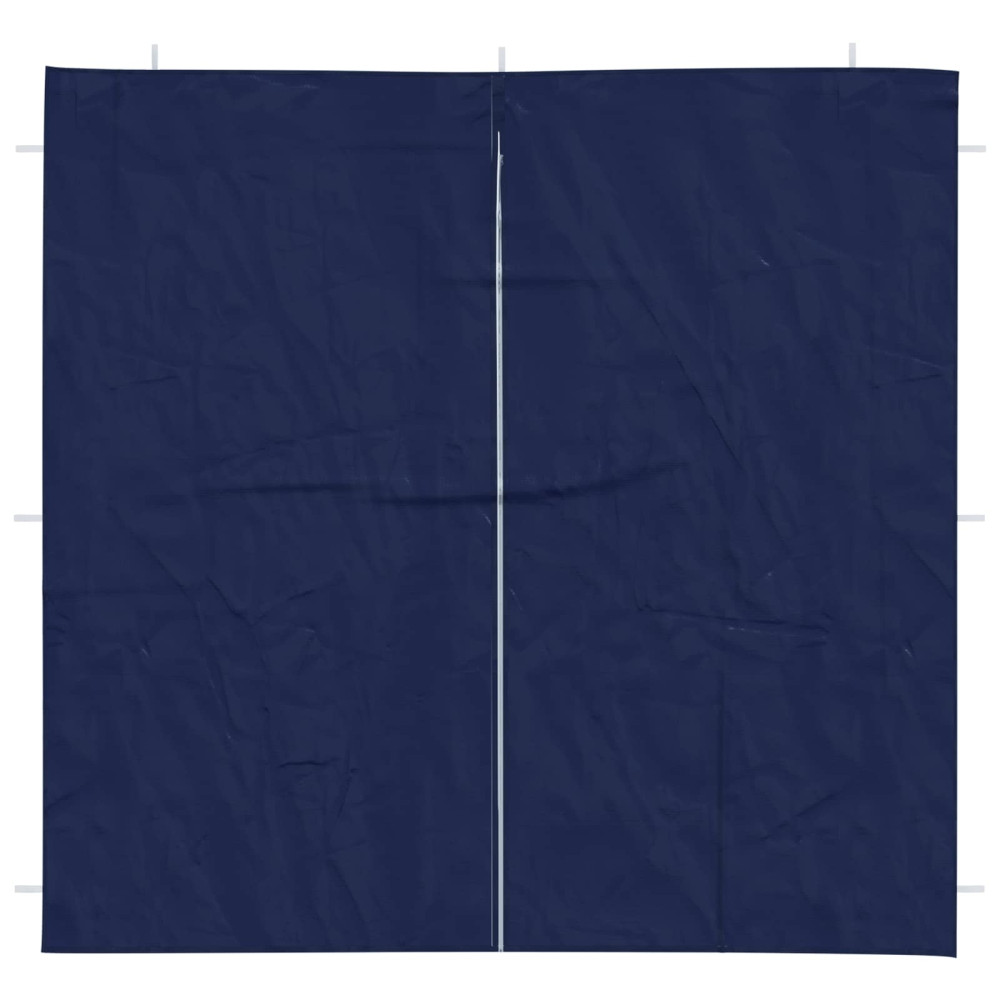 Produktbild för Partytältvägg 2 pcs Blå 200 x 195 cm PE och stål