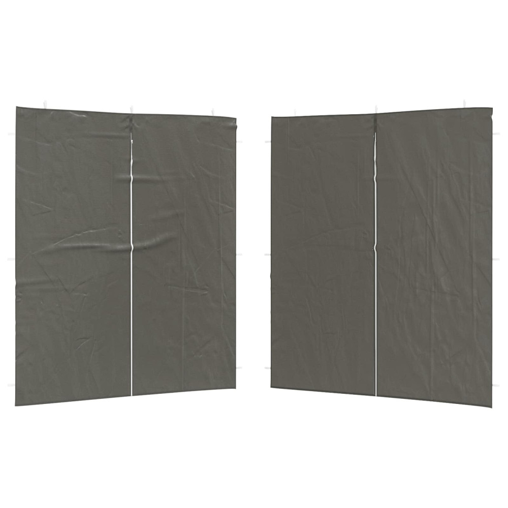 Produktbild för Partytältvägg 2 pcs Antracit 200 x 195 cm PE och stål