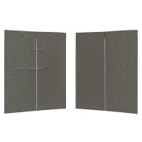 Produktbild för Partytältvägg 2 pcs Antracit 200 x 195 cm PE och stål