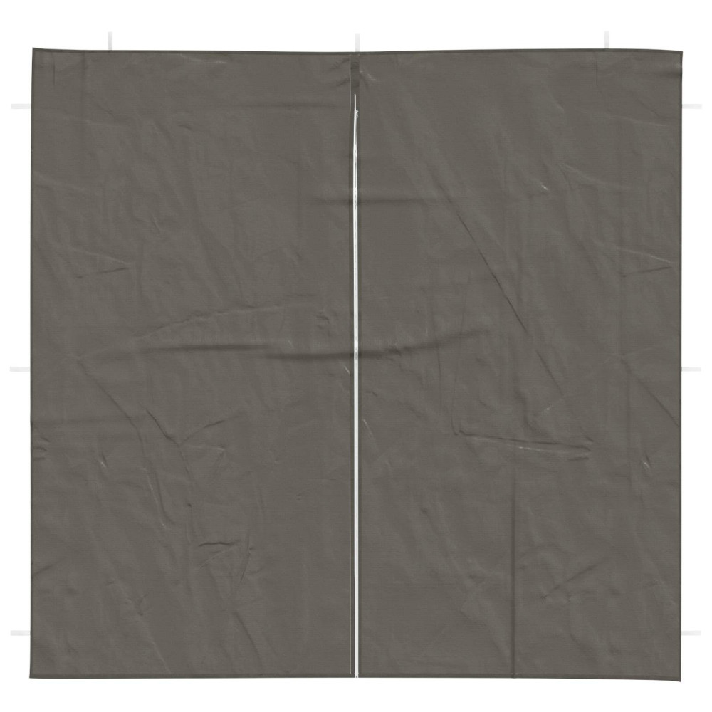 Produktbild för Partytältvägg 2 pcs Antracit 200 x 195 cm PE och stål