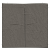 Produktbild för Partytältvägg 2 pcs Antracit 200 x 195 cm PE och stål