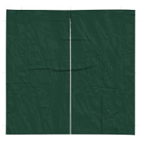 Produktbild för Partytältvägg 2 pcs Grön 200 x 195 cm PE och stål