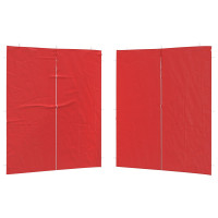 Produktbild för Partytältvägg 2 pcs Röd 200 x 195 cm PE och stål