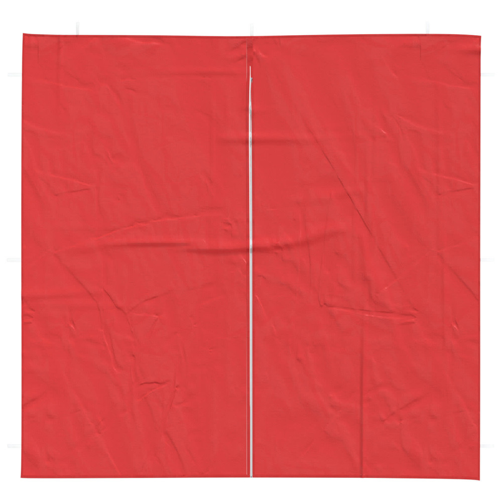 Produktbild för Partytältvägg 2 pcs Röd 200 x 195 cm PE och stål