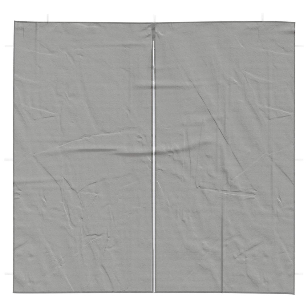 Produktbild för Partytältvägg 2 pcs Ljusgrå 200 x 195 cm PE och stål