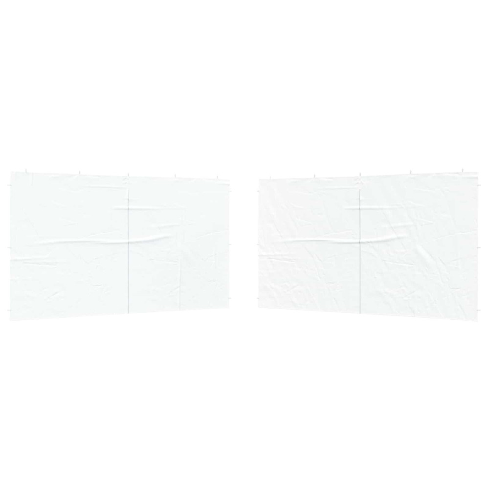 Produktbild för Partytältvägg 2 pcs Vit 400 x 195 cm PE och stål