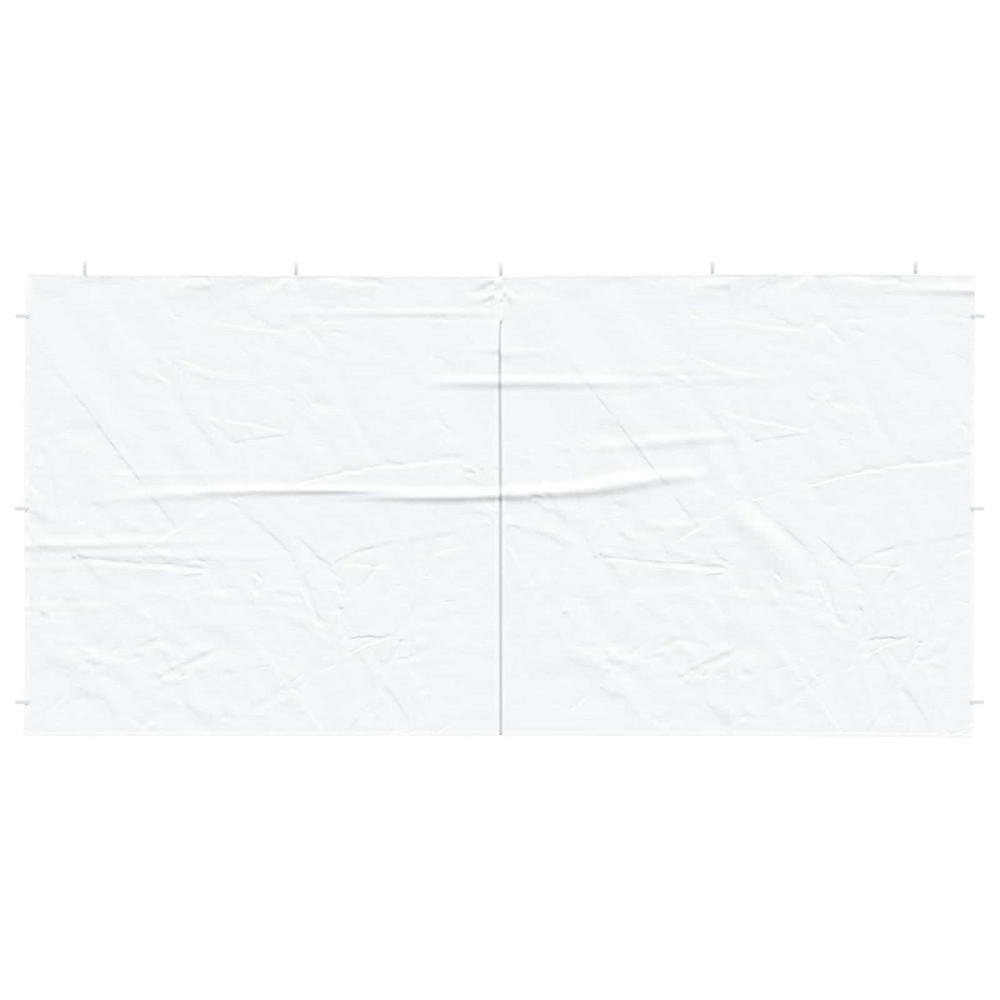 Produktbild för Partytältvägg 2 pcs Vit 400 x 195 cm PE och stål