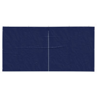 Produktbild för Partytältvägg 2 pcs Blå 400 x 195 cm PE och stål