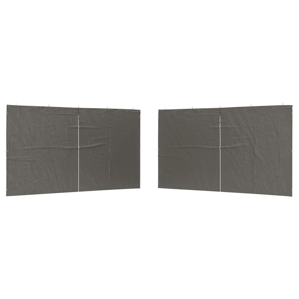 Produktbild för Partytältvägg 2 pcs Antracit 400 x 195 cm PE och stål