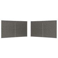 Produktbild för Partytältvägg 2 pcs Antracit 400 x 195 cm PE och stål