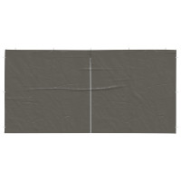Produktbild för Partytältvägg 2 pcs Antracit 400 x 195 cm PE och stål
