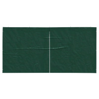 Produktbild för Partytältvägg 2 pcs Grön 400 x 195 cm PE och stål
