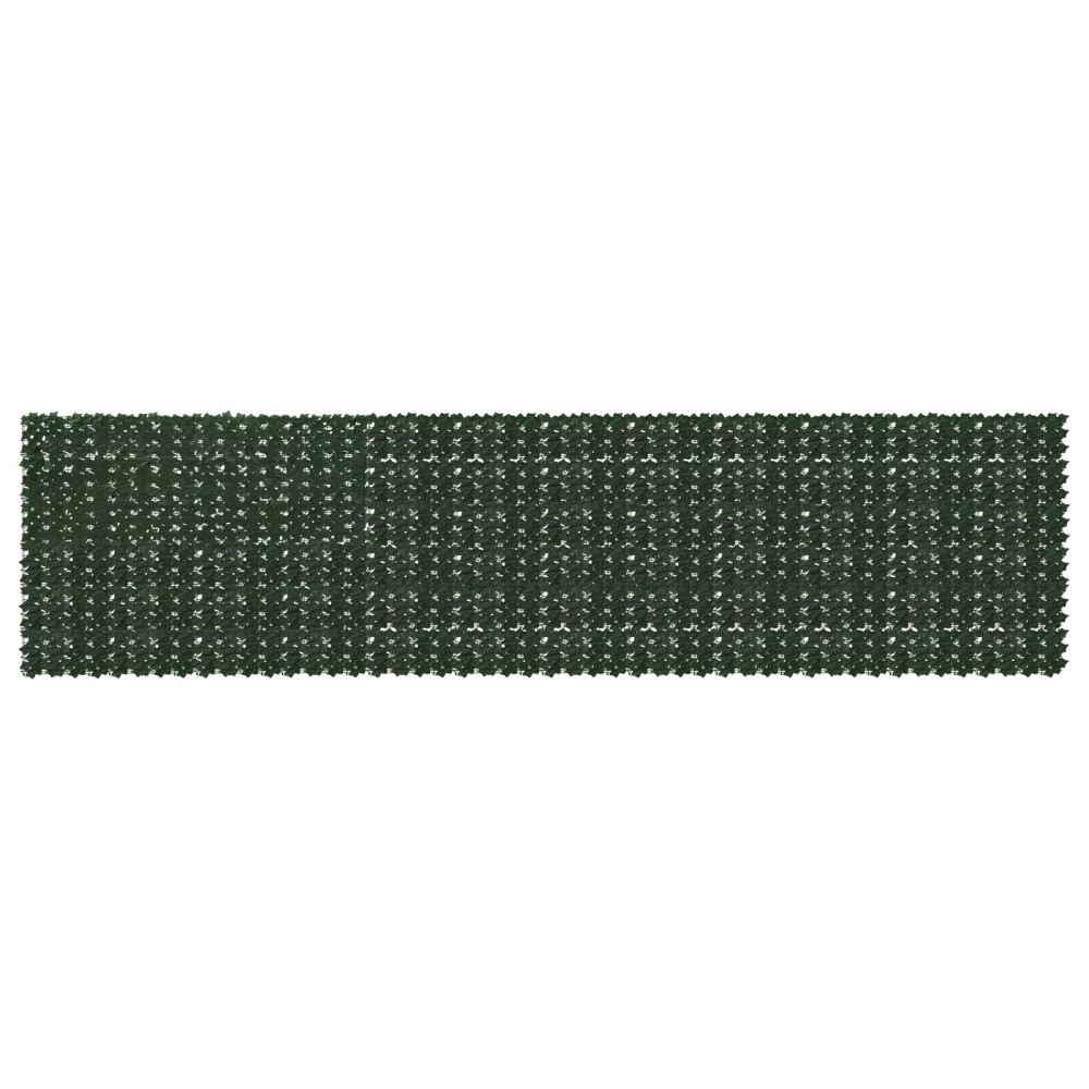 Produktbild för Balkongskärm med löv Mörkgrön 600 x 150 cm Polyeten och tyg