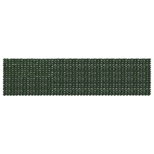 vidaXL Balkongskärm med löv Mörkgrön 600 x 150 cm Polyeten och tyg
