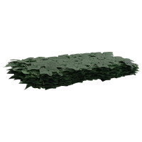 Produktbild för Balkongskärm med löv Mörkgrön 600 x 150 cm Polyeten och tyg