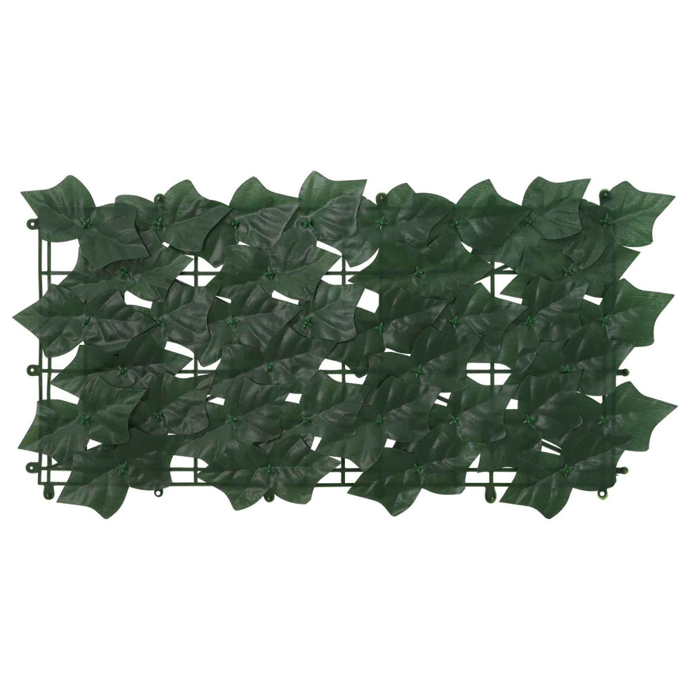 Produktbild för Balkongskärm med löv Mörkgrön 600 x 150 cm Polyeten och tyg