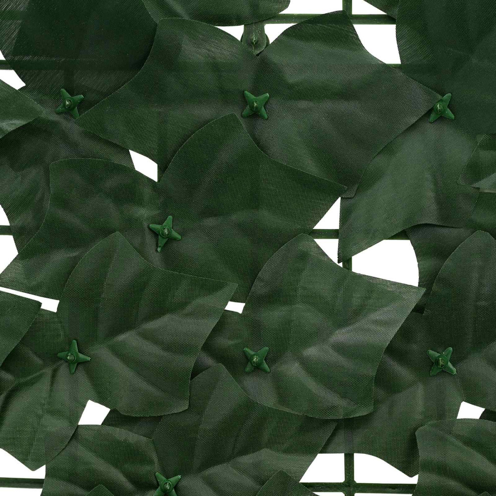 Produktbild för Balkongskärm med löv Mörkgrön 600 x 150 cm Polyeten och tyg