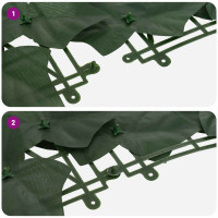 Produktbild för Balkongskärm med löv Mörkgrön 600 x 150 cm Polyeten och tyg