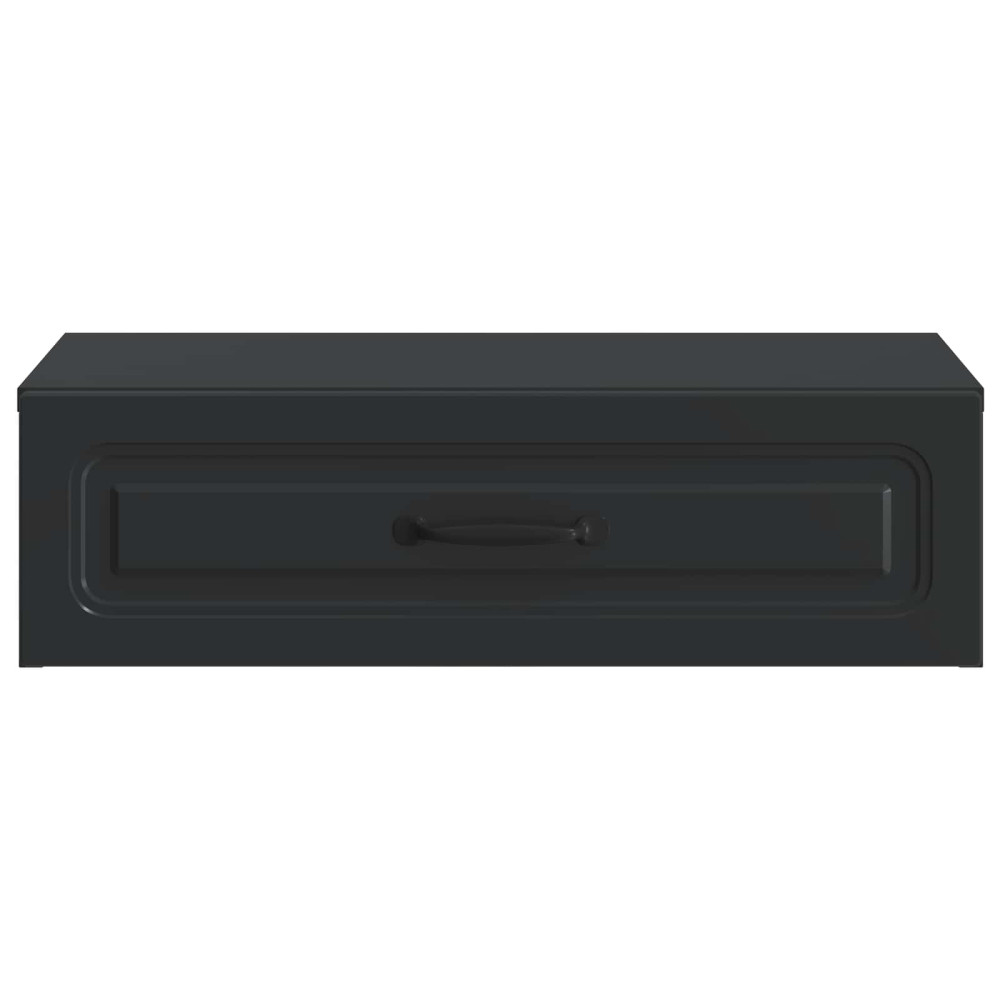 Produktbild för Väggmonterad sidobord Svart 59 x 34,5 x 17 cm Konstruerat trä