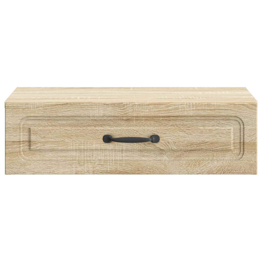 Produktbild för Väggmonterad sidobord Sonoma-ek 59 x 34,5 x 17 cm