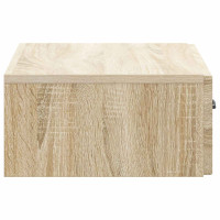 Produktbild för Väggmonterad sidobord Sonoma-ek 59 x 34,5 x 17 cm