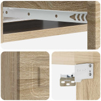 Produktbild för Väggmonterad sidobord Sonoma-ek 59 x 34,5 x 17 cm