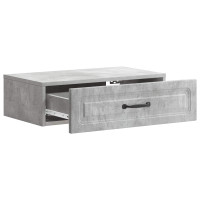 Produktbild för Väggmonterad sidobord Betonggrå 59 x 34,5 x 17 cm