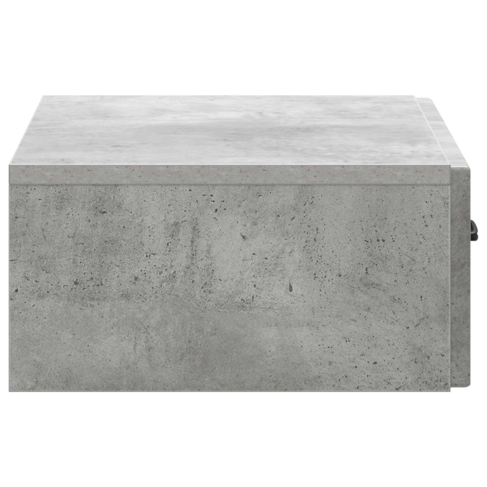 Produktbild för Väggmonterad sidobord Betonggrå 59 x 34,5 x 17 cm
