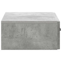 Produktbild för Väggmonterad sidobord Betonggrå 59 x 34,5 x 17 cm