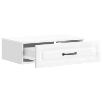 Produktbild för Väggmonterad sidobord Vit högglans 59 x 34,5 x 17 cm
