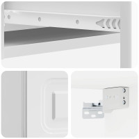 Produktbild för Väggmonterad sidobord Vit högglans 59 x 34,5 x 17 cm
