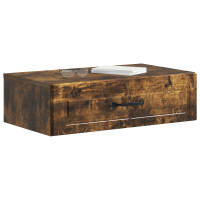 Produktbild för Väggmonterad sidobord Rökt ek 59 x 34,5 x 17 cm Konstruerat trä
