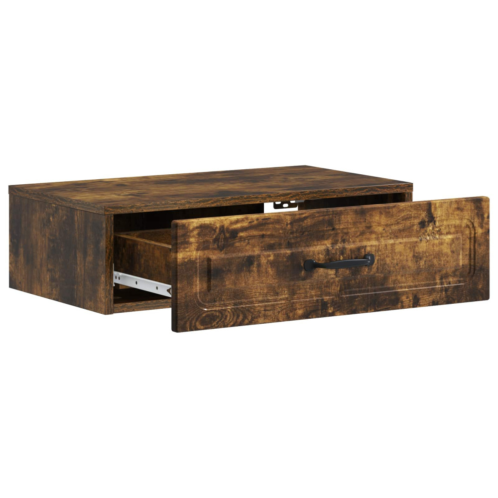 Produktbild för Väggmonterad sidobord Rökt ek 59 x 34,5 x 17 cm Konstruerat trä