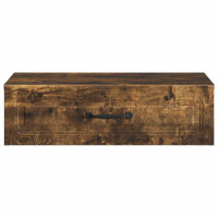 Produktbild för Väggmonterad sidobord Rökt ek 59 x 34,5 x 17 cm Konstruerat trä