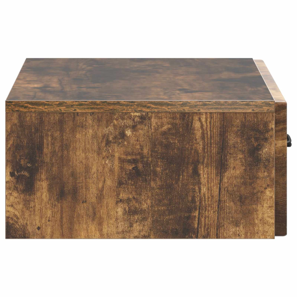 Produktbild för Väggmonterad sidobord Rökt ek 59 x 34,5 x 17 cm Konstruerat trä