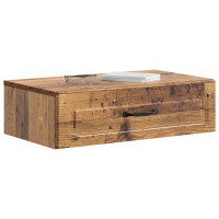 Produktbild för Väggmonterad sidobord Gammalt trä 59 x 34,5 x 17 cm