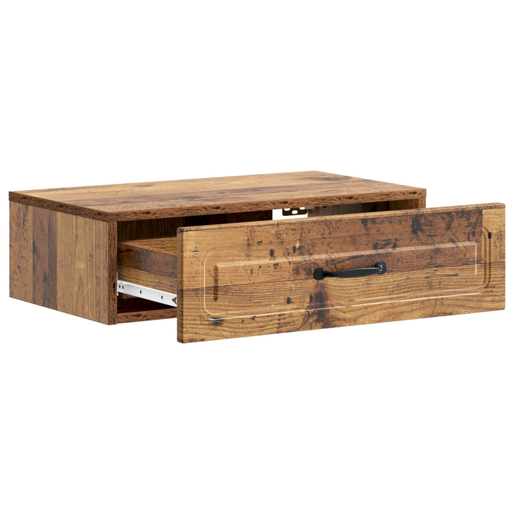 Produktbild för Väggmonterad sidobord Gammalt trä 59 x 34,5 x 17 cm