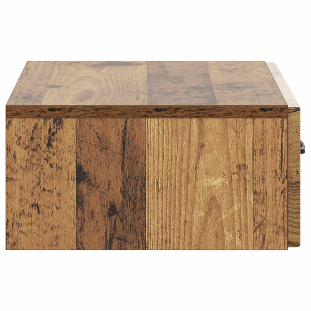 Produktbild för Väggmonterad sidobord Gammalt trä 59 x 34,5 x 17 cm