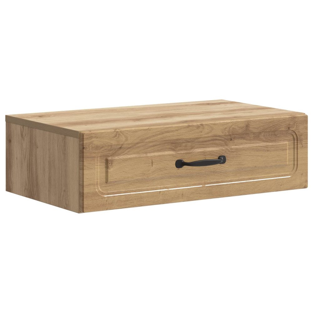 Produktbild för Väggmonterad sidobord Artisan-ek 59 x 34,5 x 17 cm