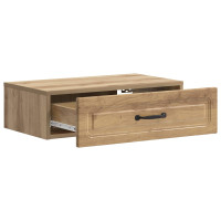 Produktbild för Väggmonterad sidobord Artisan-ek 59 x 34,5 x 17 cm